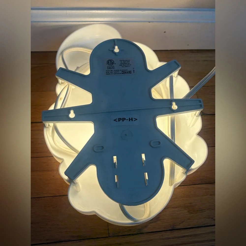 Ikea White Cloud Light Wall Light, Corded Lamp Kawaii Cute Aesthetic Home Decor
